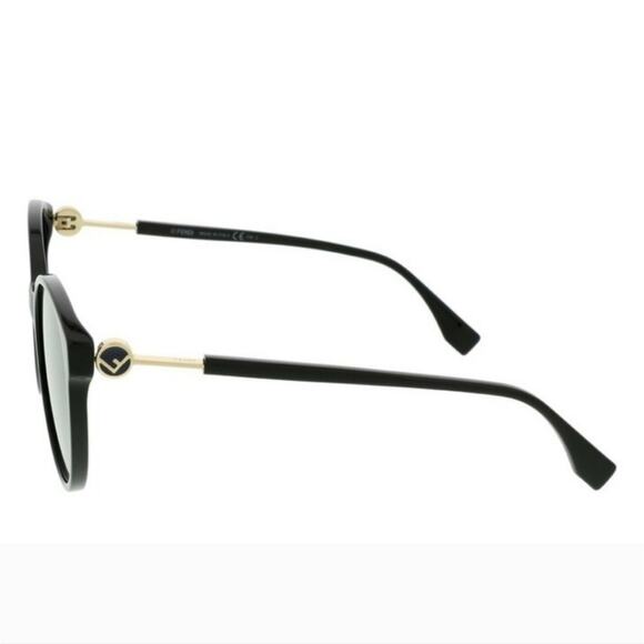 NWT$325 FENDI FF Black Grey Shaded Round 0412/S 203274 (807 9O) 58mm Sunglasses main image 11